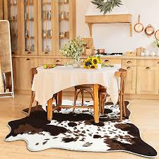 cute cow print rug faux cowhide rug