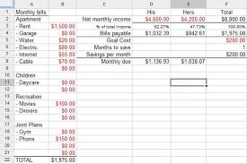 Couples Financial Worksheet