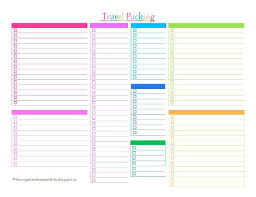 Blank Packing Checklist Template Jasonwang Co
