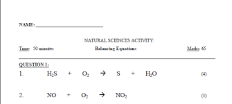 Natural Sciences Test And Model Answer