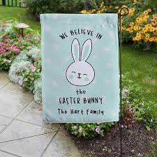 Easter Bunny Personalized Garden Flag