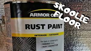 armor rust paint and weld repair bus