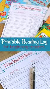 Printable Reading Log For Beginning Readers