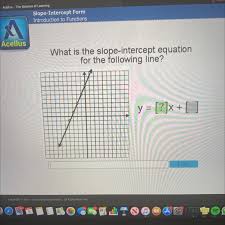 What Is The Slope Intercept Equation Of