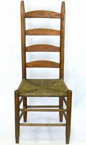 Sits on massive turned legs with box stretching. Antique Ladder Back Chair With Rush Seat Ladder Back Chairs Antique Ladder Chair