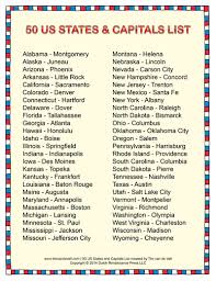 printable states and capitals list