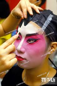 cantonese opera performer makeup face