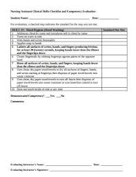 6 nurse competency checklist templates