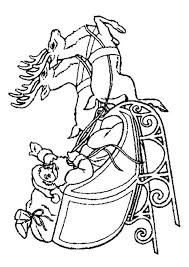 Santa claus riding his sleigh. Free Online Santa On Sleigh Colouring Page Kids Activity Sheets Christmas Colouring Pages Horse Coloring Pages Coloring Pages Deer Coloring Pages
