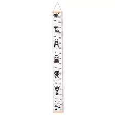 Kids Growth Chart Wood Frame Canvas Height Measurement Ruler From Baby To Adult For Childs Room Decoration Kids Height Measure Wall Sticker For Diy