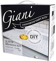 Diy kitchen makeover with giani granite paint. Giani White Diamond Countertop Paint Kit Amazon Com