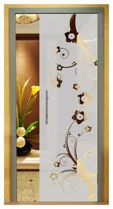 pocket glass sliding door with flowers