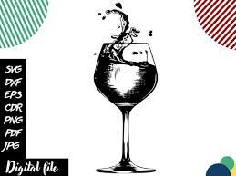 Wine Glass Vector Wine Glasses Clipart