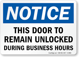 Today they have become more common as they are usually included as a standar. Lock Door Signs Keep Door Locked Signs