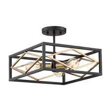 Canada when shipping to canada, ylighting only uses expedited and express saver which includes the brokerage fees in the shipping charge. Quoizel Platform 10 3 In X 14 In Black With Gold 3 Light Semi Flush Mount Light Lowe S Canada