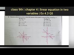 Class 9th Chapter 4 Linear Equation