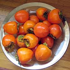 persimmons delicious fruit with a