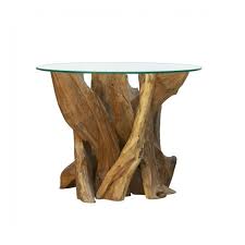 Round Teak Root Side Table Side Tables