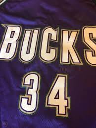 Whether you're looking for the latest in bucks gear and merchandise or picking out a great gift, we are your source for new milwaukee bucks jerseys. Vintage Milwaukee Bucks Ray Allen 34 Champion Nba Jersey Size 40 Purple Green 1917926989
