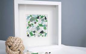 Sea Glass Wall Art Framed Beach Glass