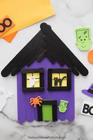 How to make a popsicle stick house? Popsicle Stick Haunted House Craft The Best Ideas For Kids
