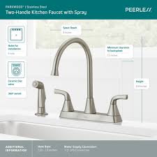 p2835lf ss two handle kitchen faucet