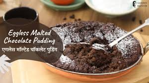 eggless malted chocolate pudding