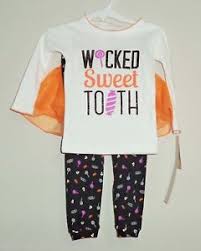 Details About Carters Halloween Wicked Sweet Tooth Infant Toddler Pajama Set Size 12 Months 5t