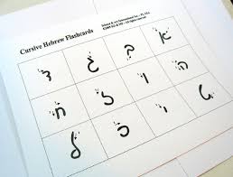 One quarter of it is in a cursive hebrew alphabet with the. Cursive Hebrew