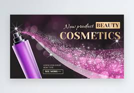 sparkling pink cosmetics banner images