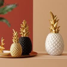 gold pineapple home decor wine cabinet