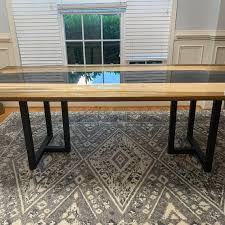 T Shaped Dining Table Legs Metal Table
