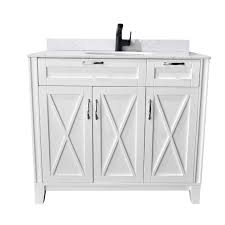 The eviva aberdeen bathroom vanity with its unique and simple lines gives it an elegant yet transitional look. Phasat Bathroom Vanity With White Marble Top Single Sink 40 Inch Bath Vanity With 40 Inch Bathroom Vanity Bathroom Vanities Without Tops Bathroom Vanity Combo