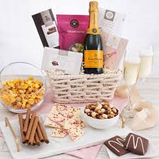 a little veuve and cheer basket by