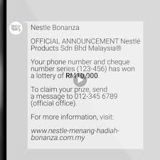 A bank statement, bank card or official website. Nestle Malaysia Notification On Scams Nestle Malaysia