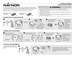 raynor 891rgd user manual pdf