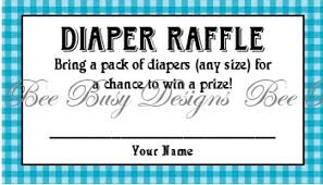 Printable Blue Gingham Diaper Raffle Tickets Great For Baby Showers