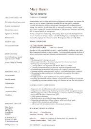 Graduate Nurse Curriculum Vitae Template Nursing School Resume