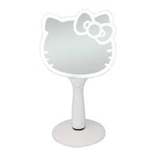 Hello Kitty Led Handheld Makeup Mirror With Standing Base Impressions Vanity Co