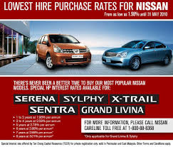 It shows the procedure of how to hire an asset which is in this case is car. Lowest Hire Purchase Rate For Nissan