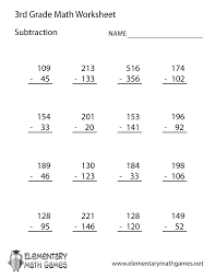 free printable subtraction worksheet