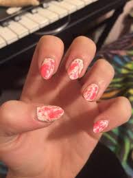 some dr themed blood splatter nails