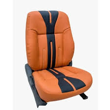 Orange And Black Leather Auto Seat Covers