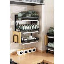 Wall Mounted Stainless Steel Plate Rack