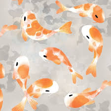 anese koi fish fabric wallpaper and