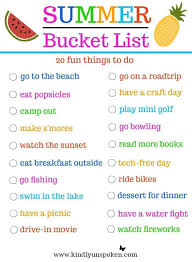 summer bucket list 20 fun must do