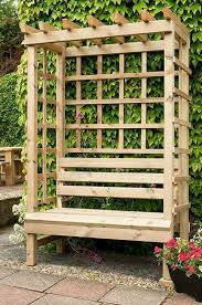 swedish redwood garden arbour seat