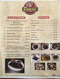 menu of jd s bbq and grill in dallas