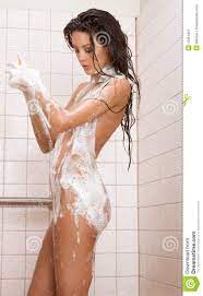 Beautiful Naked Young Woman Takes Shower Stock Image - Image of lady,  adult: 16364001