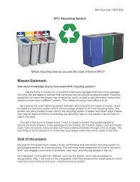 Research On The Recycling System In Nyc Min Sun Lee_